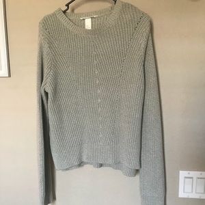 Thick light gray/green sweater